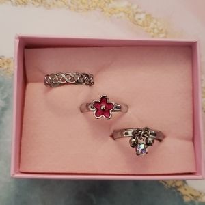 Silver tone toe rings Avon